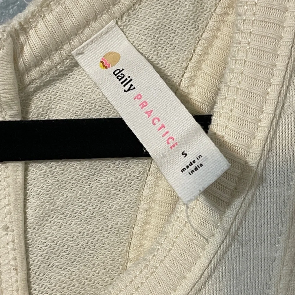 Anthropologie Daily Practice Horizon Wide-leg Jumpsuit Ivory Pockets Boho Small - Picture 8 of 12